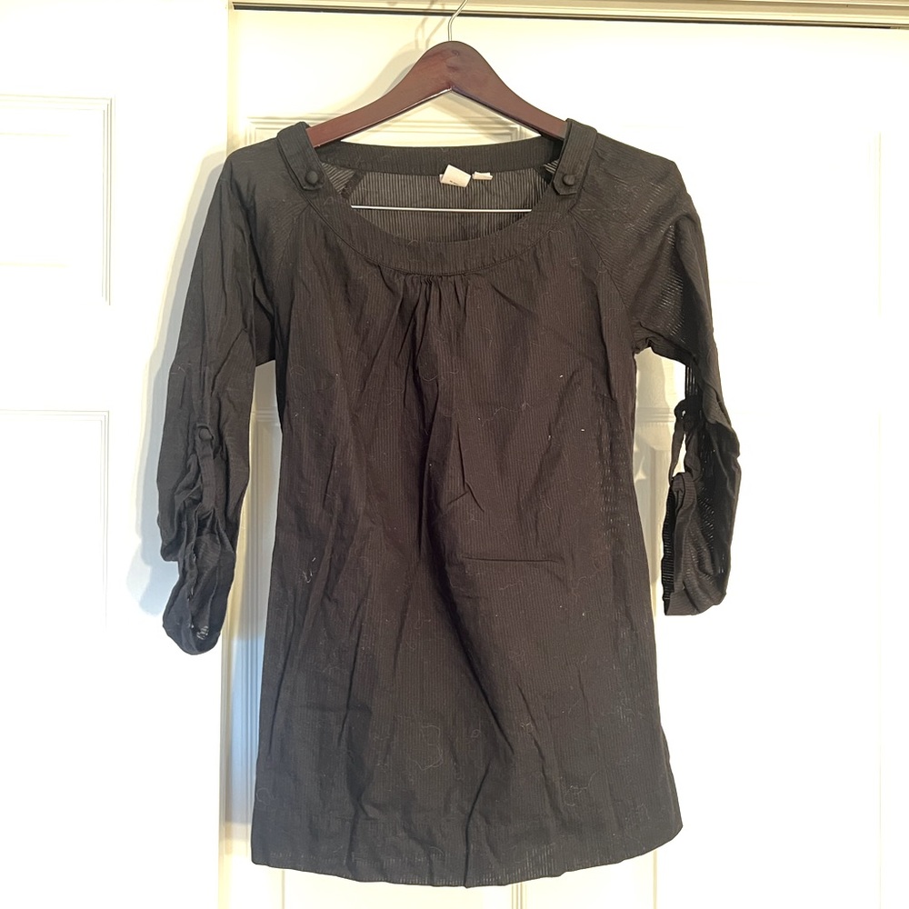 Caslon Black scoop neck, 3/4 sleeve, blouse